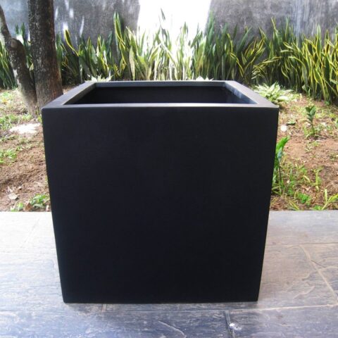 Cube Planter - Fiberston - Black