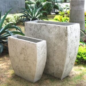 Tall Milan Trough - White Stone - Divider Trough