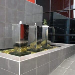 Tapered Urns: Modern Entrance Water Feature