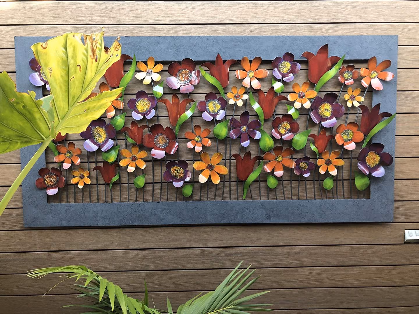 Mixed Flower Metal Wall Art