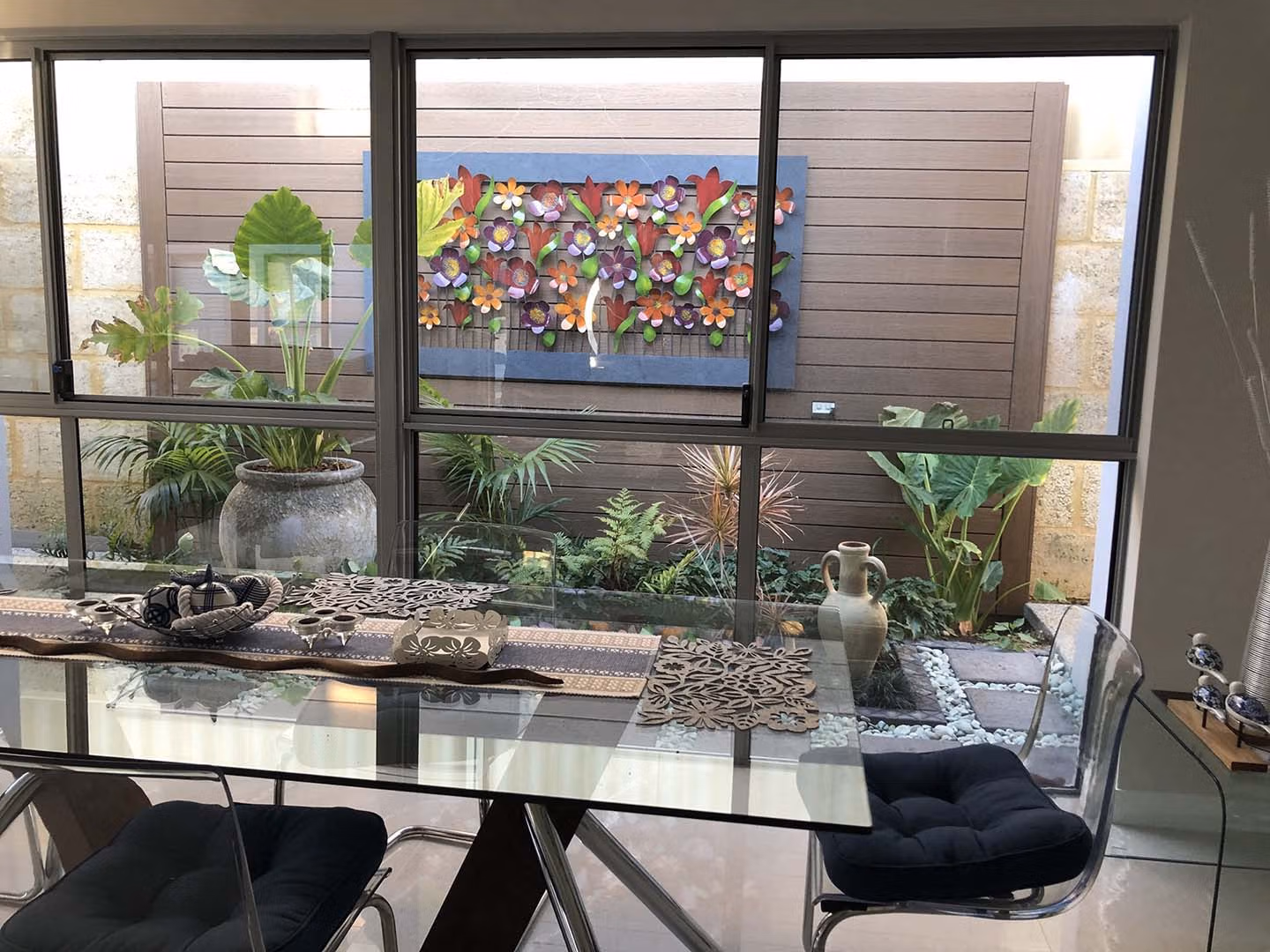 Mixed Flower Metal Wall Art