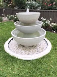 Custom-made 3-tier Water Feature with Polystone Resin