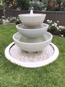 Custom-made 3-tier Water Feature with Polystone Resin