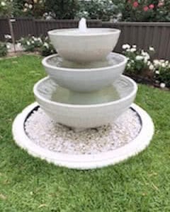 Custom-made 3-tier Water Feature with Polystone Resin