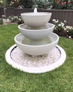 Custom-Made 3-Tier Water Feature With Polystone Resin