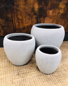 Oros Planters in three sizes: small, medium, & large