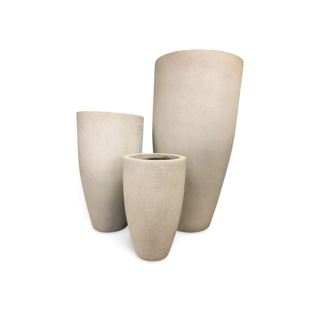 3 Tall Round Taper Planters