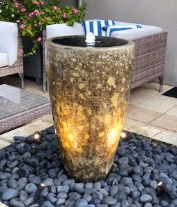 Tall Round Urn Water Features That Can Be Converted