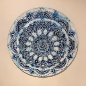 Circular Mandala Wall Art: A Vibrant And Intricate Design With Symmetrical Patterns
