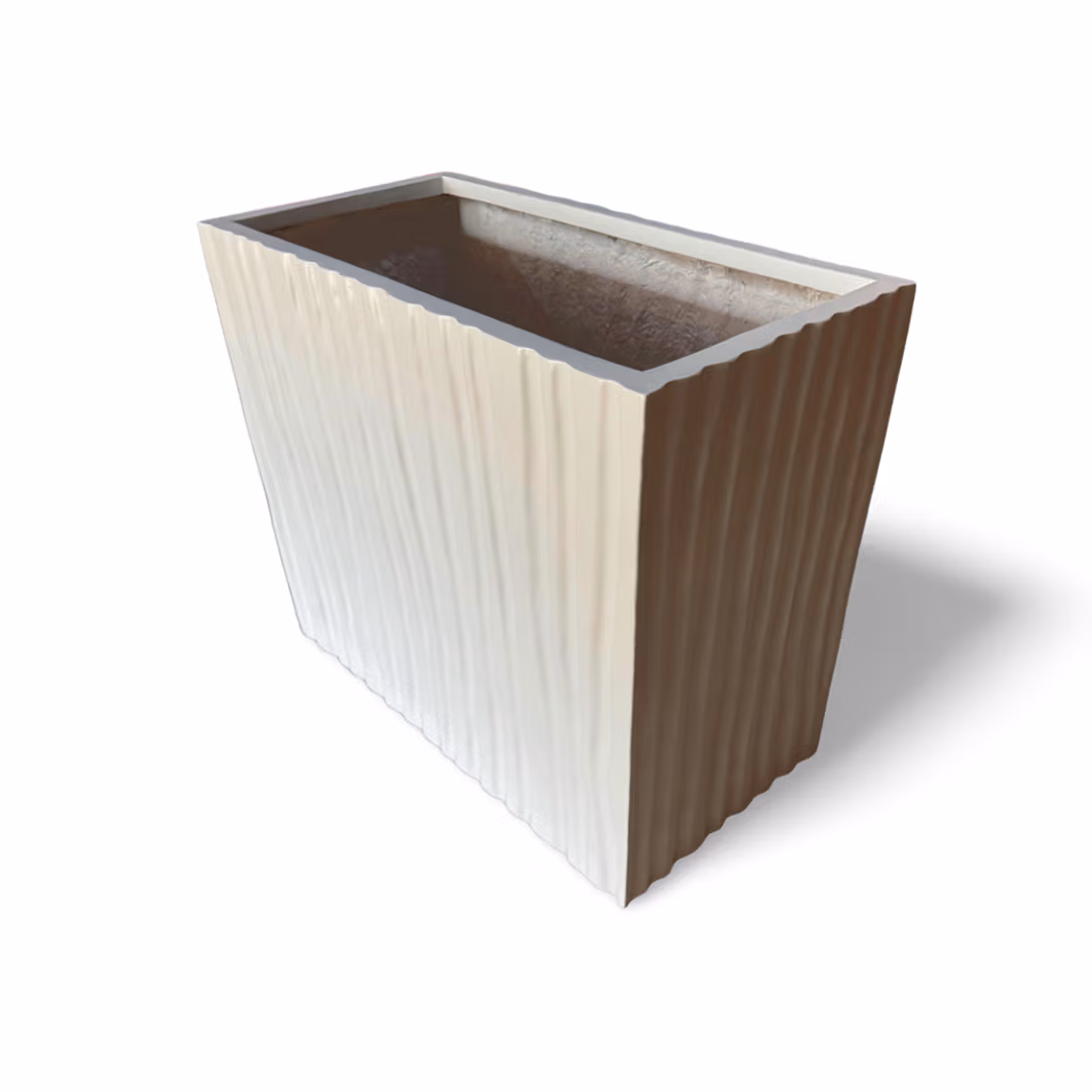 Divider Trough: Ribbed Fibreglass In High Gloss White