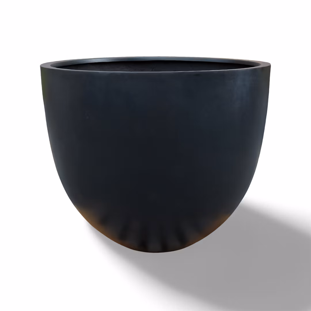 Extra Large Black Egg Planters Crafted From Polystone Resin