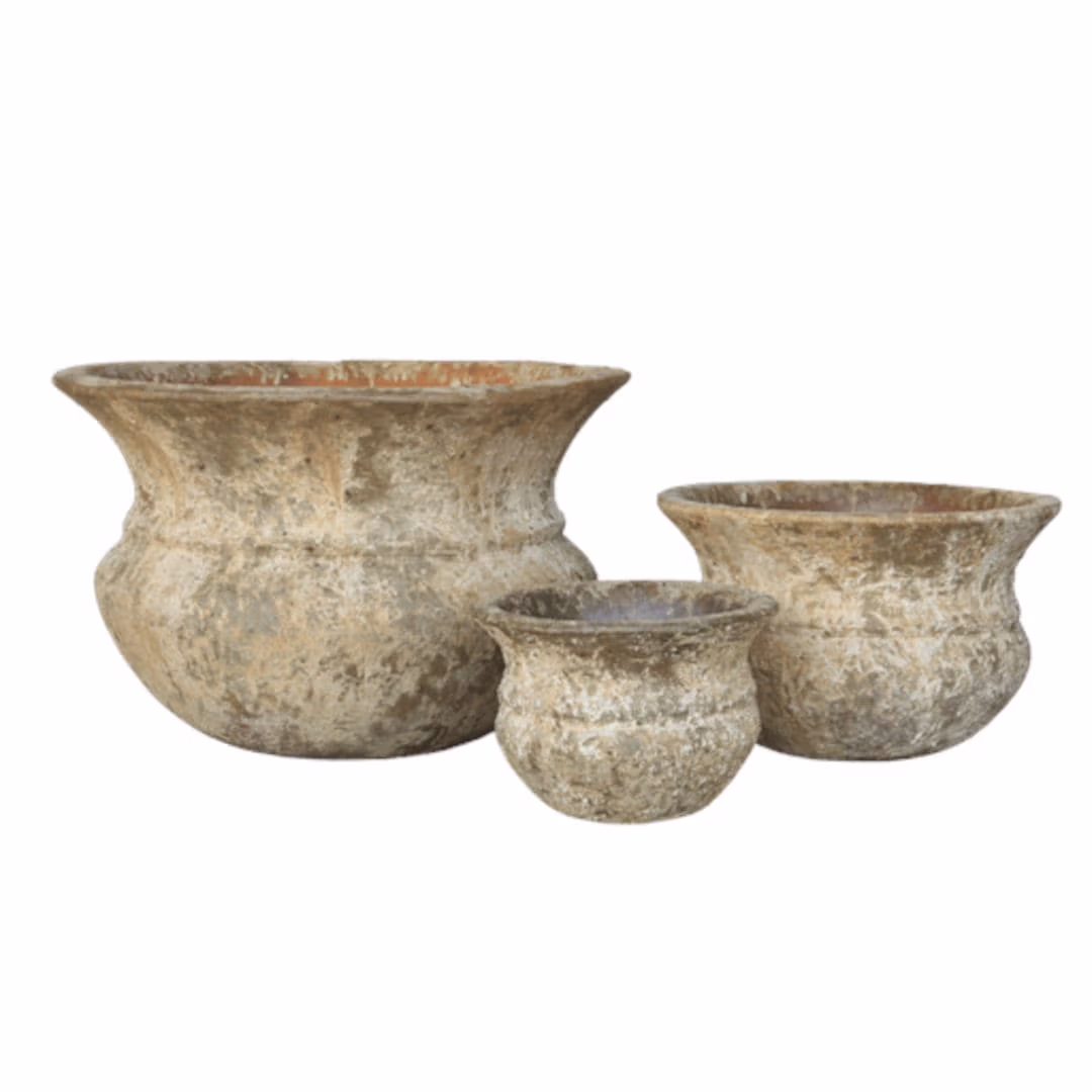 3 Sizes Of Flared Urn - A Very Stable Flat Bottom Planter With A Wide Opening.