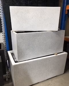 Tov Glass Fibre Trough Planters In 3 Sizes: Sleek And Durable Planter Made Of Glass Fibre Material