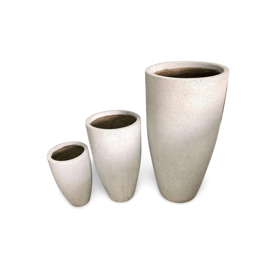 Tall Round Taper Planters In 3 Sizes